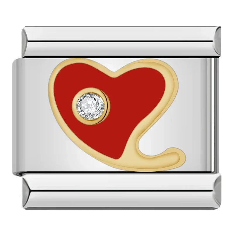 Charm Corazón con Cristal