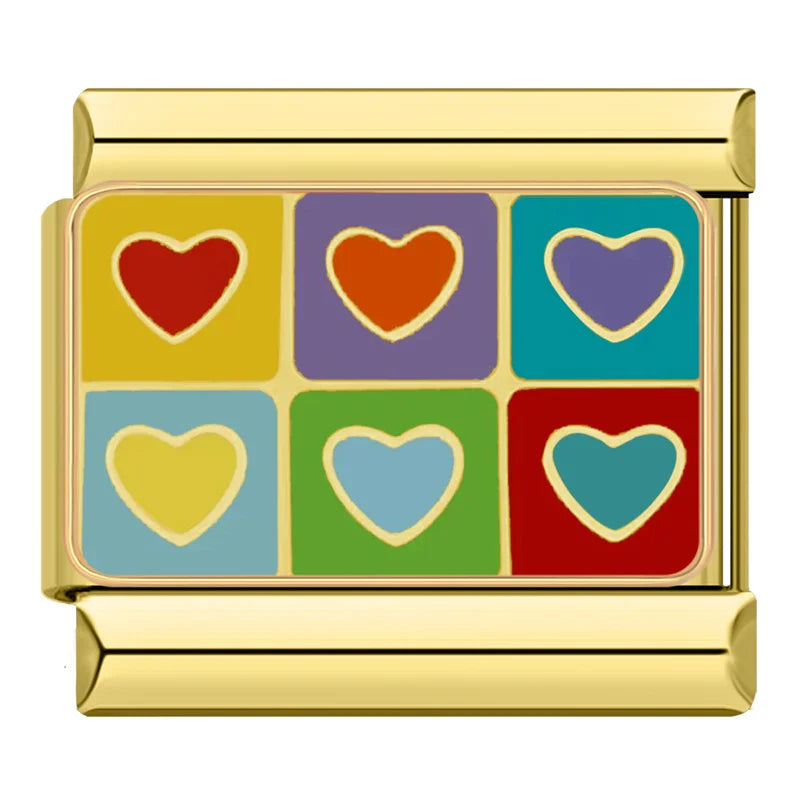 Charm Corazones Cuadros