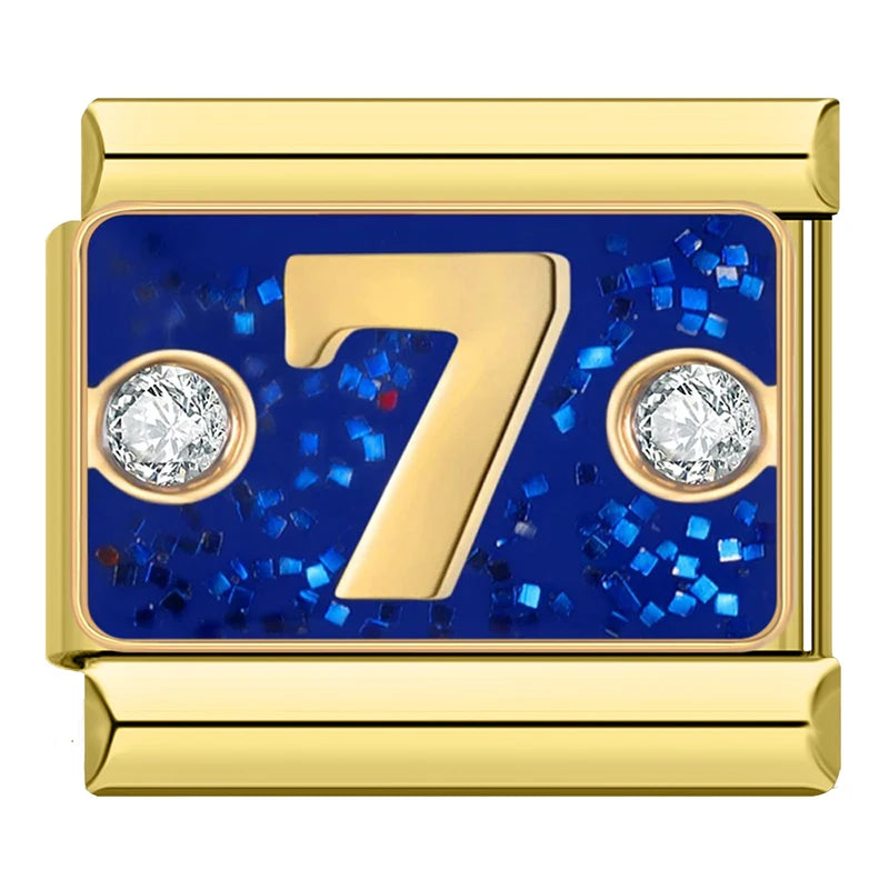 Charm Número 7 Brillante