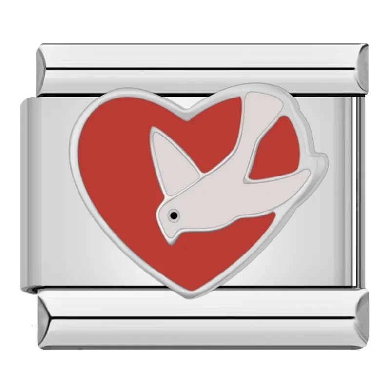 Charm Corazón con Paloma