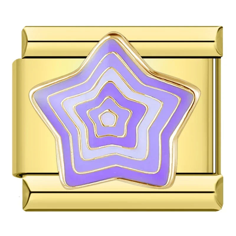 Charm Estrella Espiral Morada